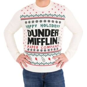 The Office Dunder Mifflin Ugly Christmas Sweater S